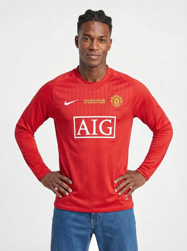 CAMISETA CLÁSICA MANCHESTER UNITED FC MANGA LARGA 2007-08
