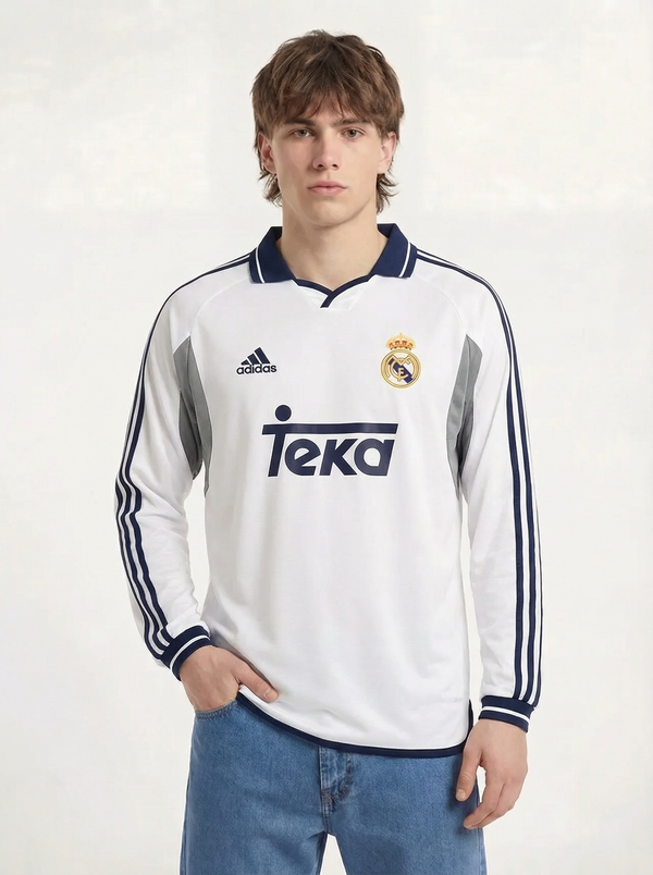 CAMISETA CLÁSICA DE MANGA LARGA DEL REAL MADRID 2000-01