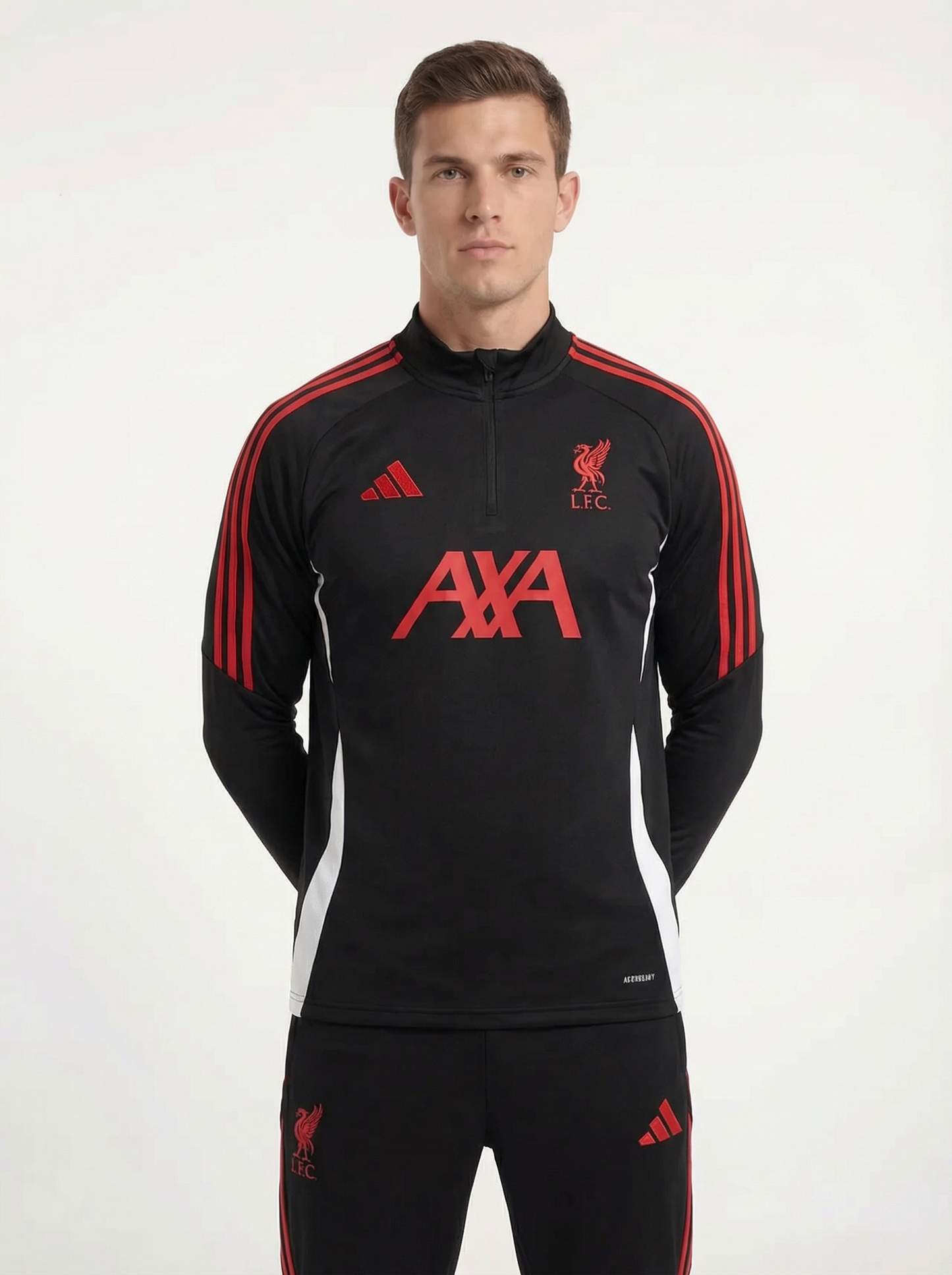 CHAQUETA DEPORTIVA LIVERPOOL NEGRA Y ROJA 2025/2026