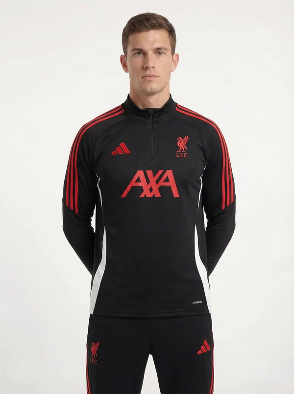 CHAQUETA DEPORTIVA LIVERPOOL NEGRA Y ROJA 2025/2026