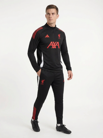 CHAQUETA DEPORTIVA LIVERPOOL NEGRA Y ROJA 2025/2026