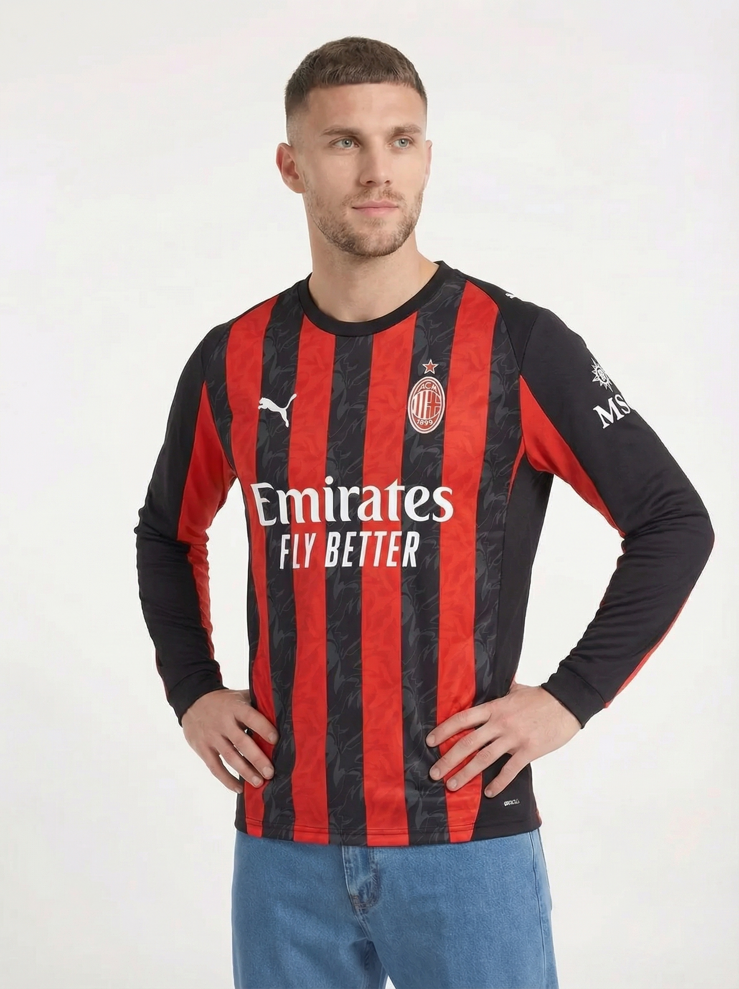 CAMISETA LOCAL MANGA LARGA AC MILAN 2025/26