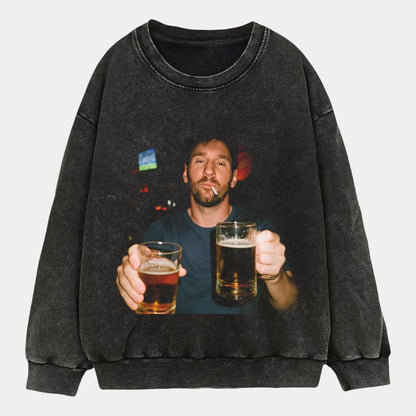 Camiseta brindando con Messi
