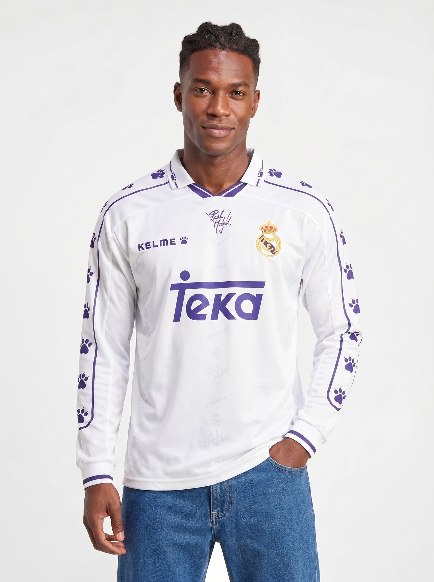 CAMISETA DE MANGA LARGA CLÁSICA DEL REAL MADRID 1994