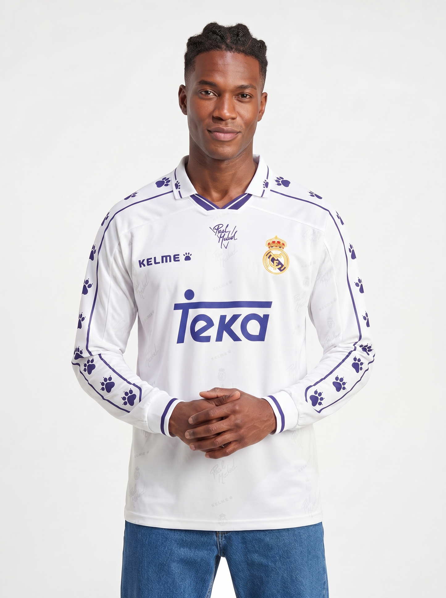 CAMISETA DE MANGA LARGA CLÁSICA DEL REAL MADRID 1994