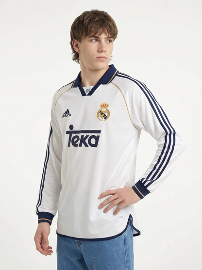 CAMISETA CLÁSICA DE MANGA LARGA DEL REAL MADRID 2000-01