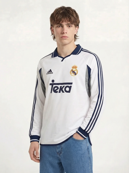CAMISETA CLÁSICA DE MANGA LARGA DEL REAL MADRID 2000-01