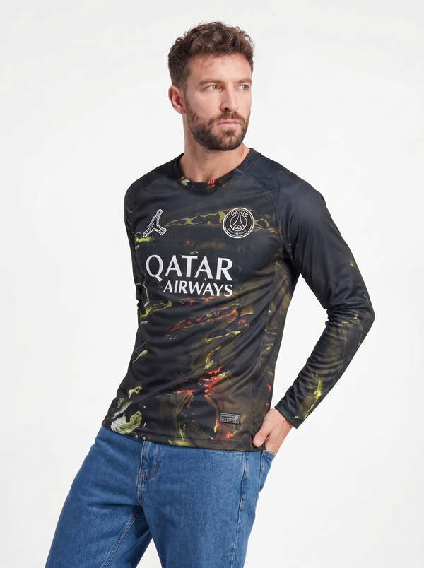 CAMISETA NEGRA MANGA LARGA PSG 2026