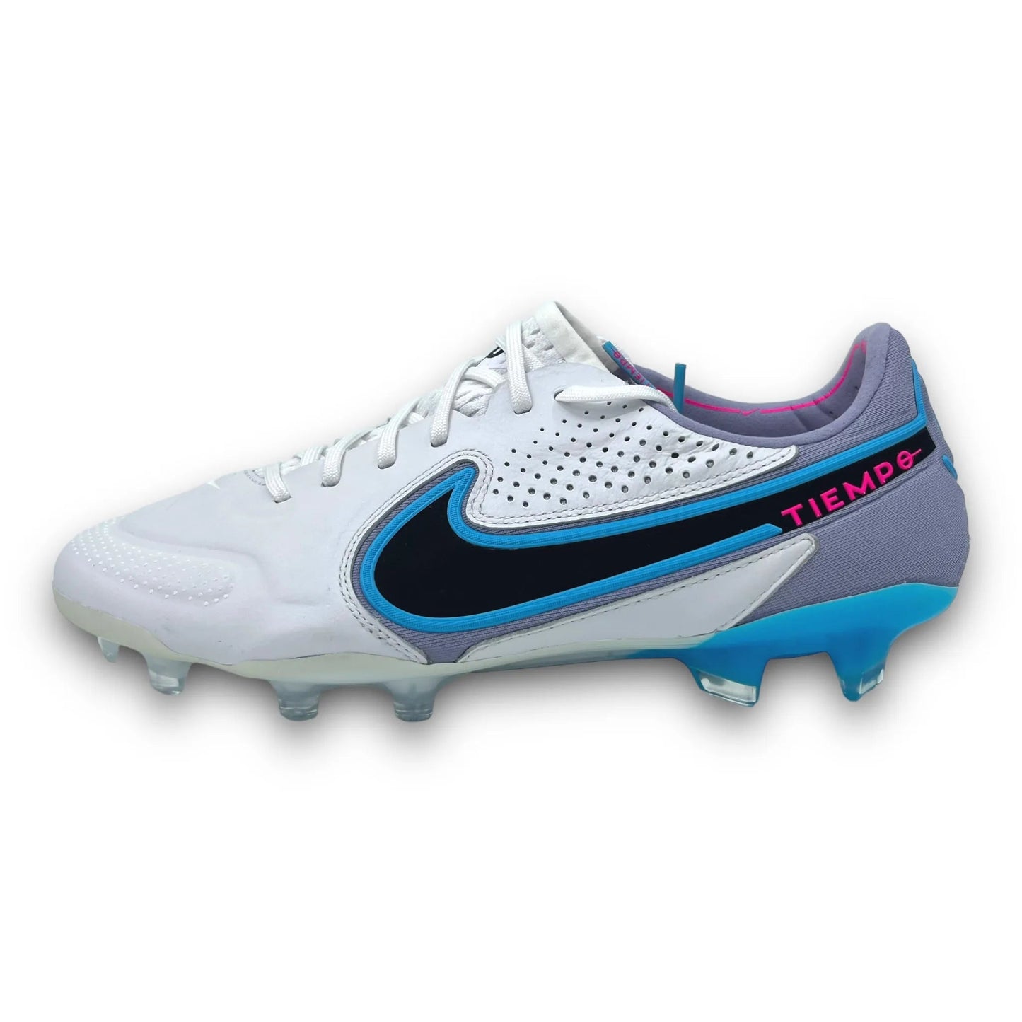 BOTAS DE FÚTBOL TIEMPO LEGEND 9 FG BLANCO AZUL