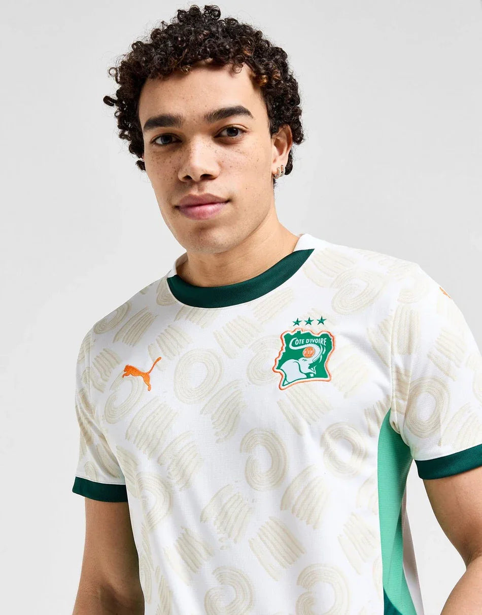 CAMISETA DE VISITANTE DE COSTA DE MARFIL 2025