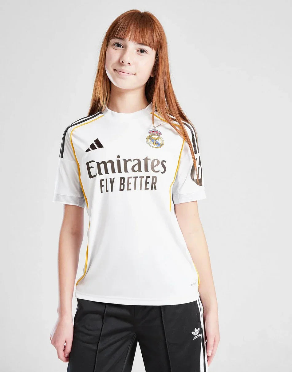 CAMISETA DE LOCAL ADIDAS REAL MADRID 2025/26 JÚNIOR